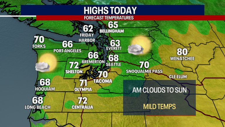 Seattle weather: Another foggy start Wednesday, afternoon sunshine