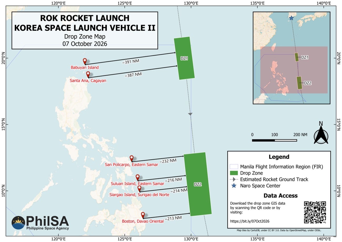 PhilSa warns of Korean rocket debris near PH waters