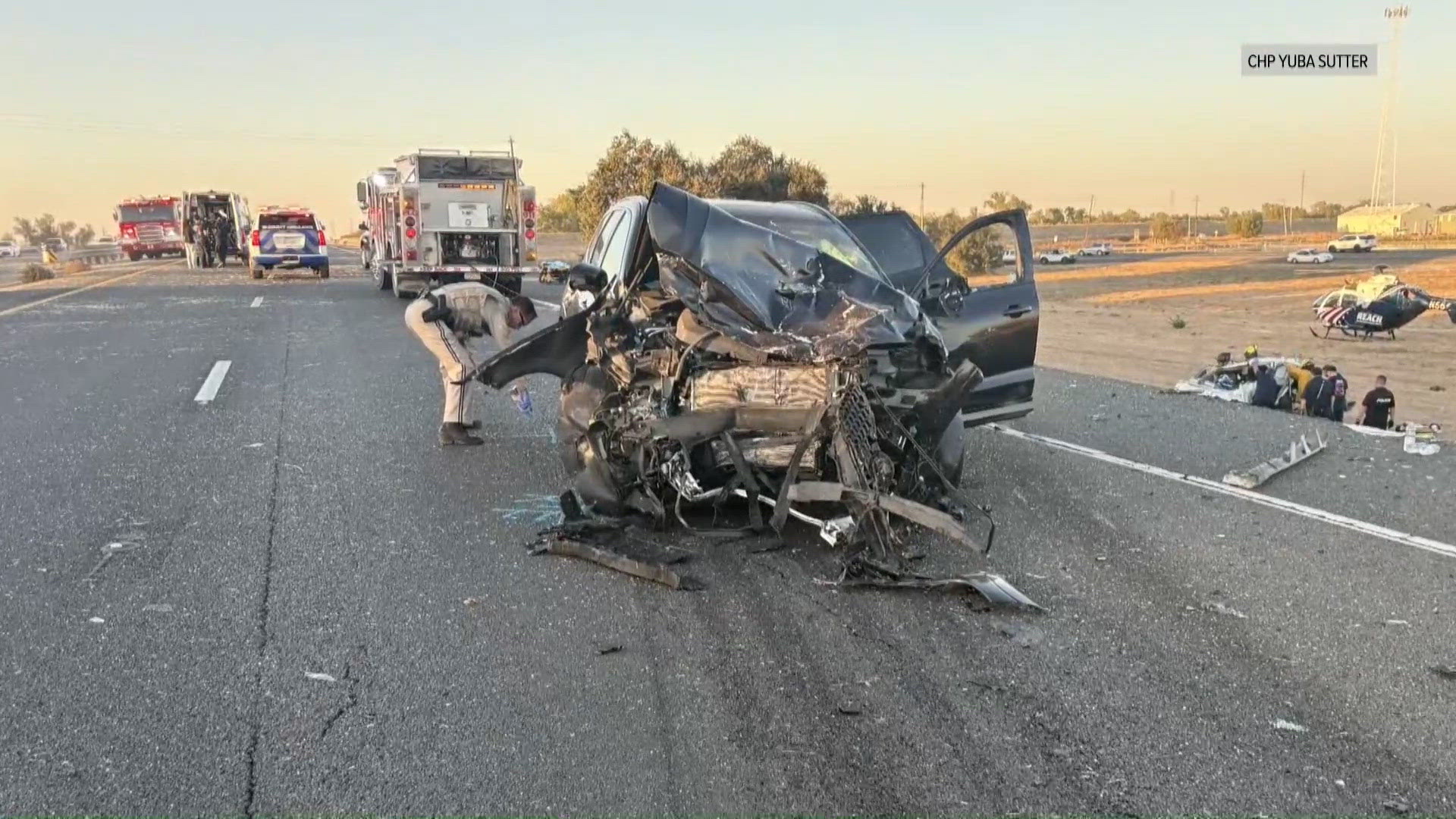 2 killed, 2 injured in head-on crash on Highway 99 in Sutter County