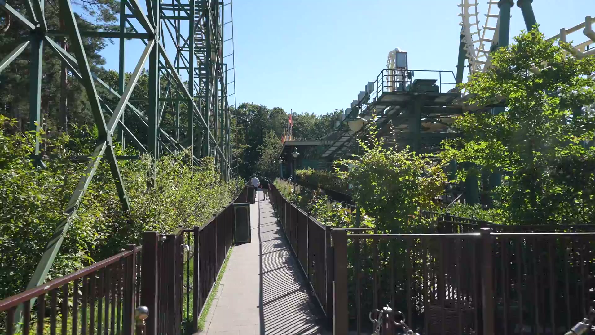 Python-attractie in de Efteling vanuit de trein
