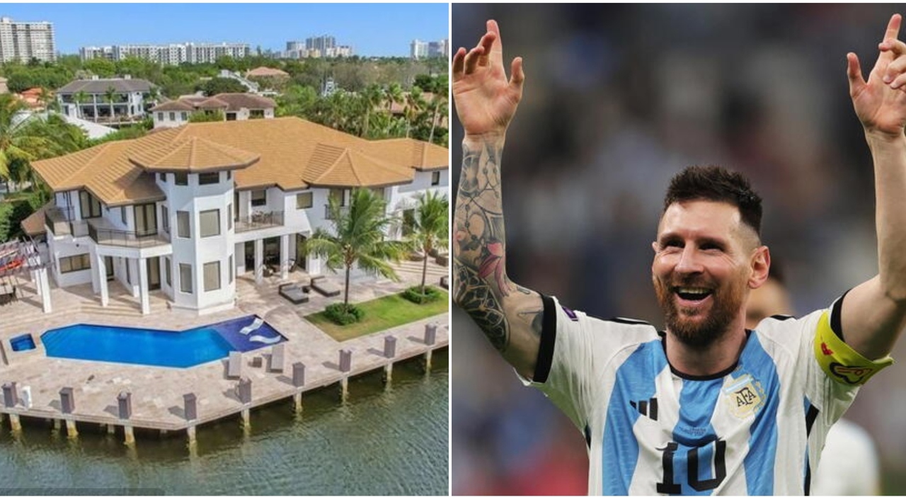 Lionel Messi, la villa di Miami sul canale con due moli privati, 12 ...