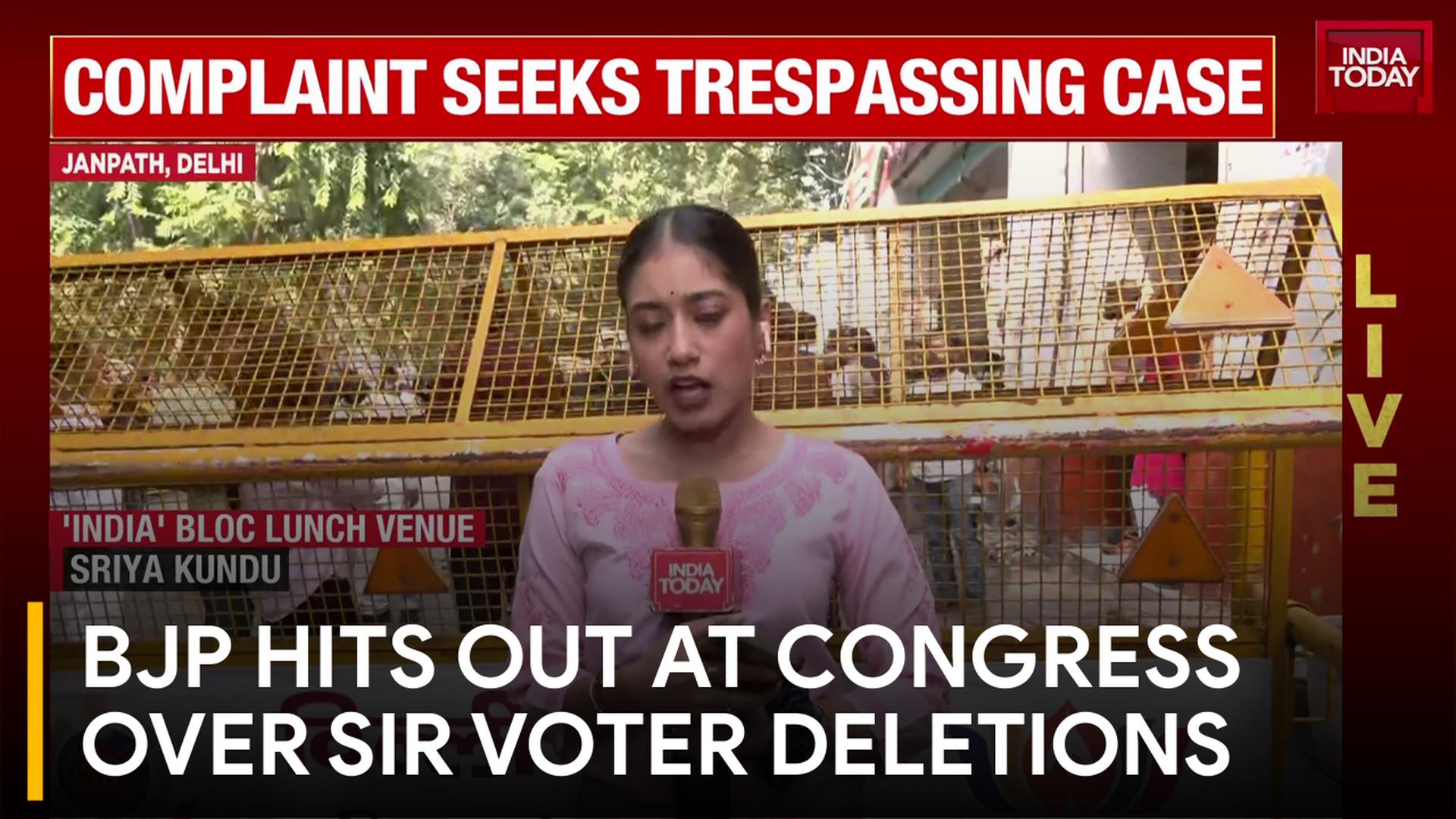 BJP targets Congress over SIR deletions; opposition protests escalate ...