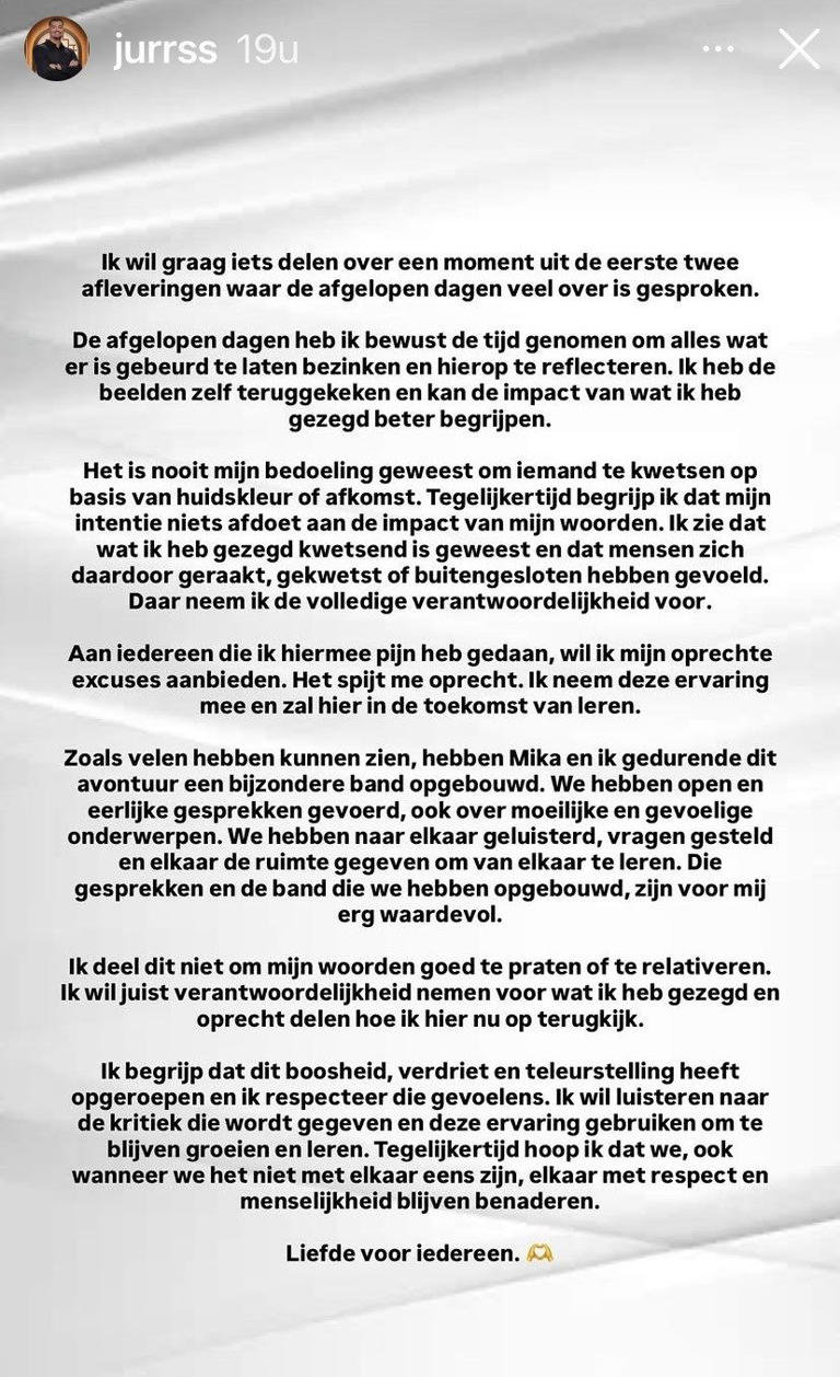 Mika reageert op ophef rond Jurriaan in Love Is Blind: 'Dit is niet de ...