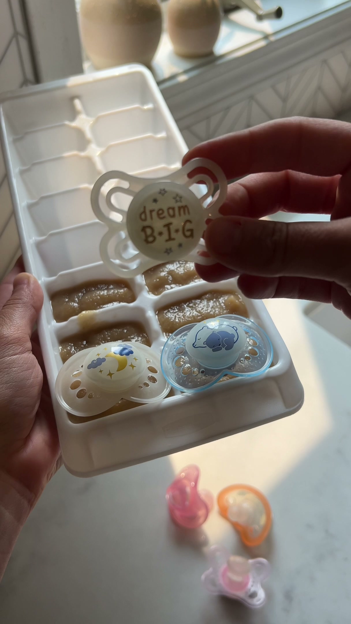 Easy ice cube popsicles