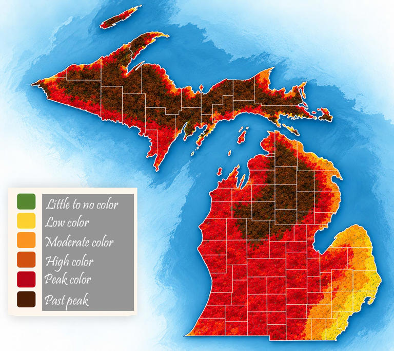 Where can you see Michigan's fall colors? Map, forecast, peak times