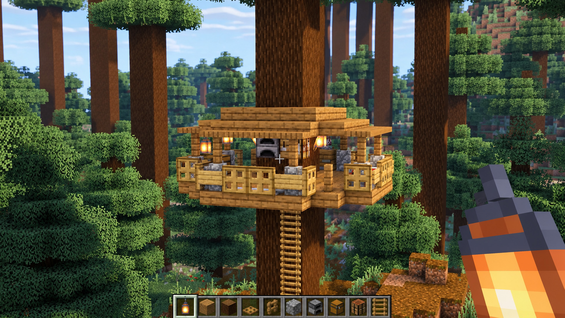 Minecraft survival treehouse you can build on day one