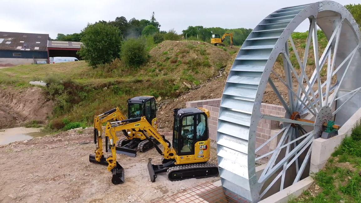 Incredible engineering behind this giant water wheel project