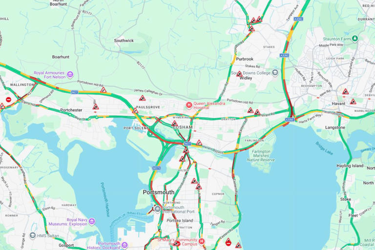 Portsmouth traffic: A3, A27 and M27 experiencing heavier traffic than ...