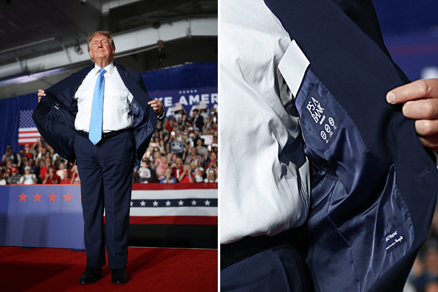 Donald Trump’s rally suit under scrutiny