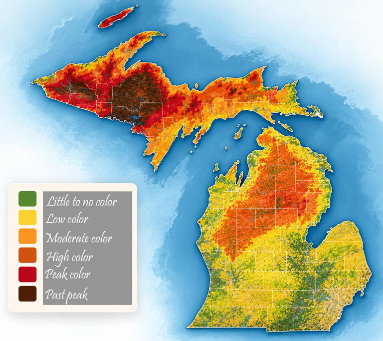 Where can you see Michigan's fall colors? Map, forecast, peak times