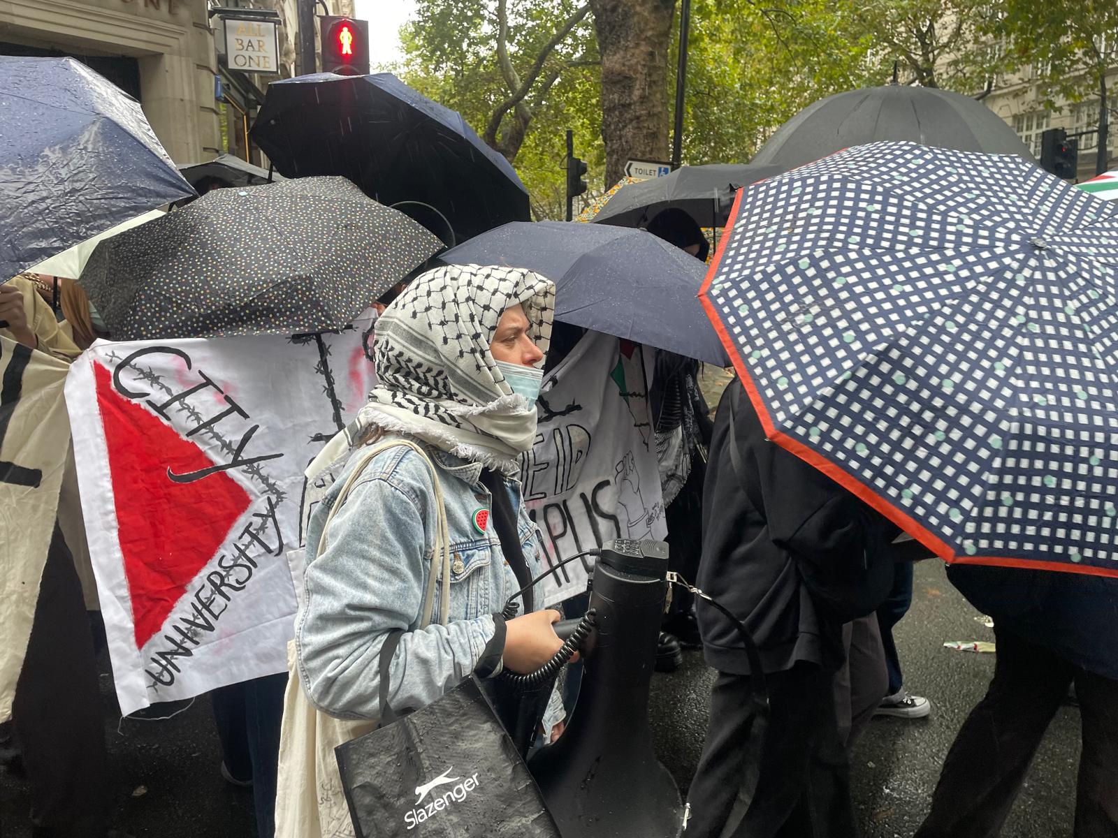 Pro-Palestine supporters and counter protesters clash during London march
