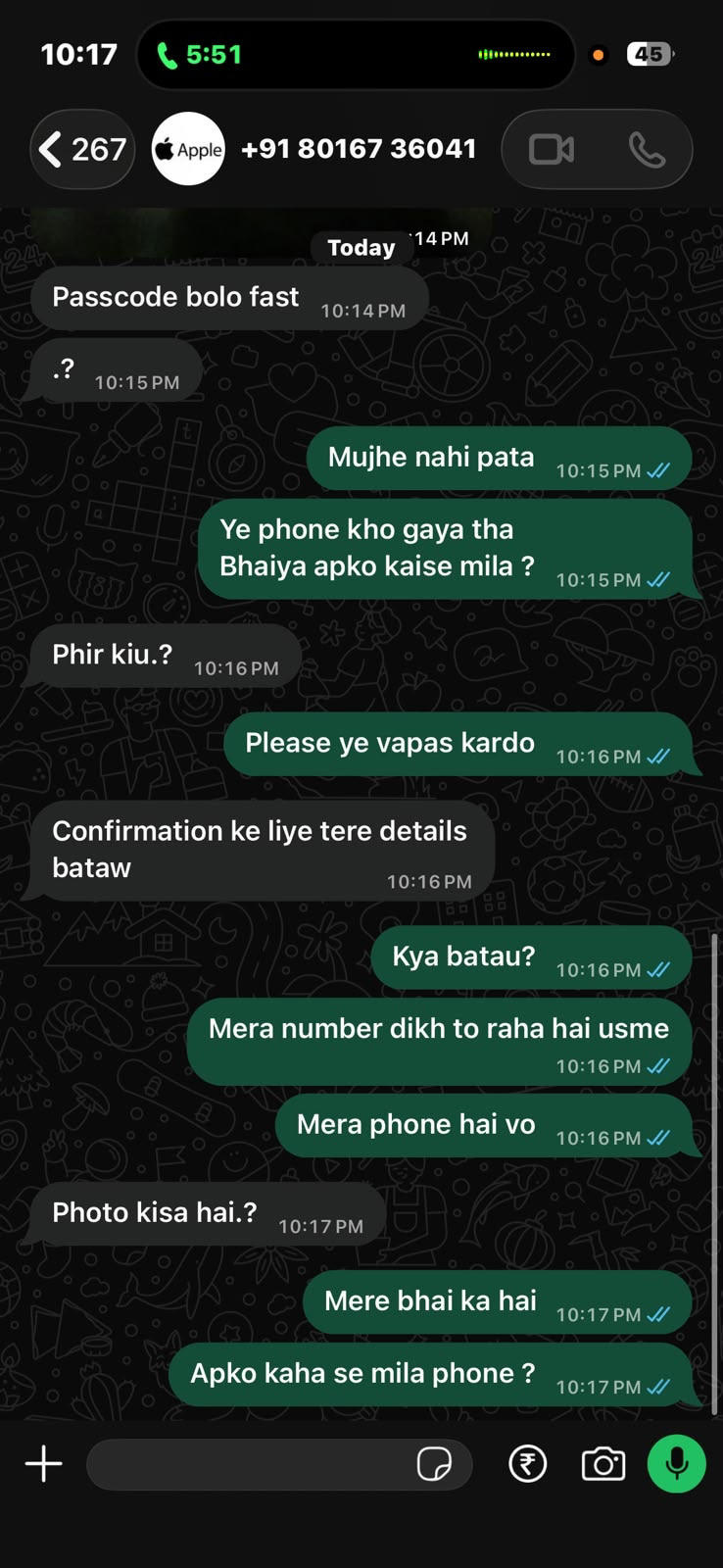 Dehradun woman's iPhone stolen a month ago. Then, thief texted her for ...