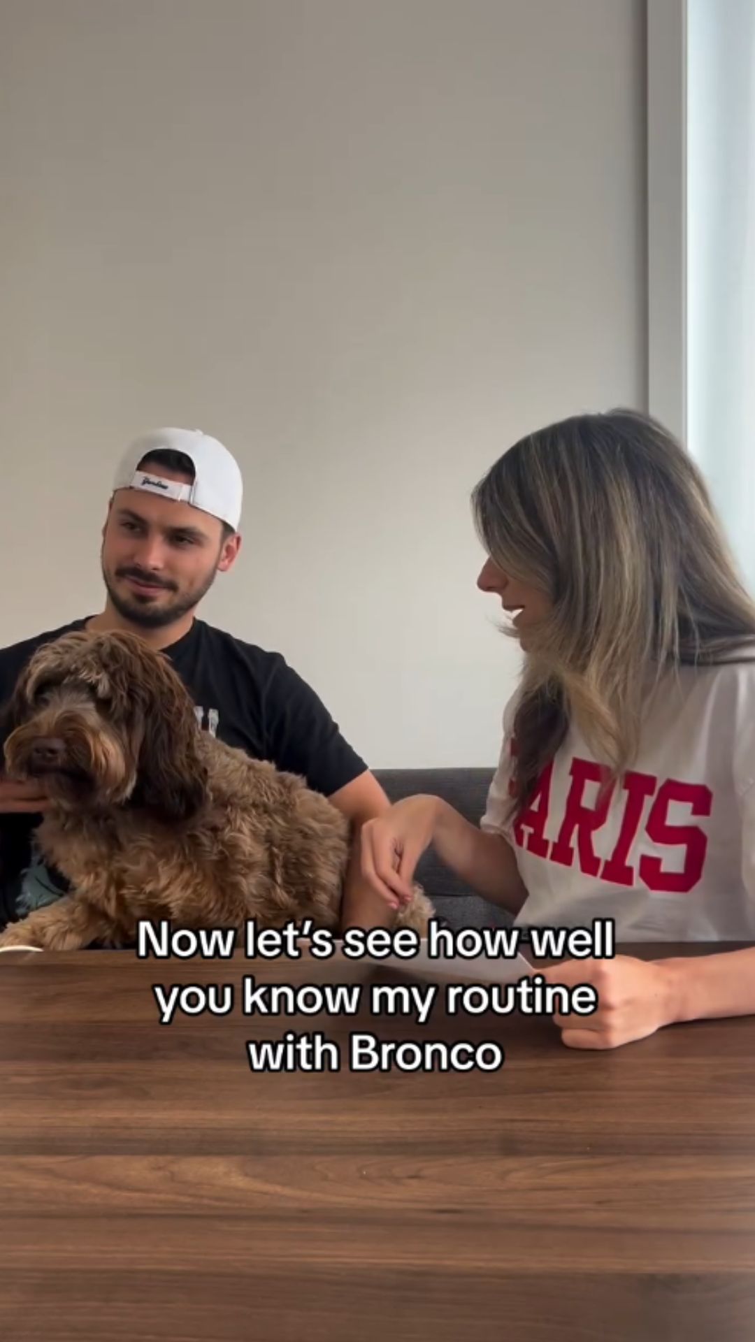 Boyfriend takes a funny quiz about his dog knowledge
