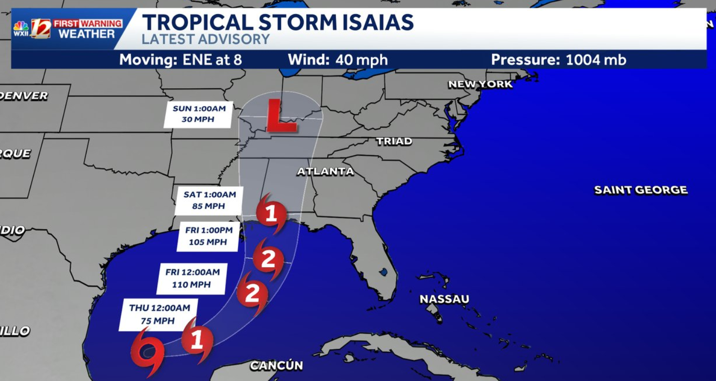 Tropical Storm Isaias | Latest maps, spaghetti models