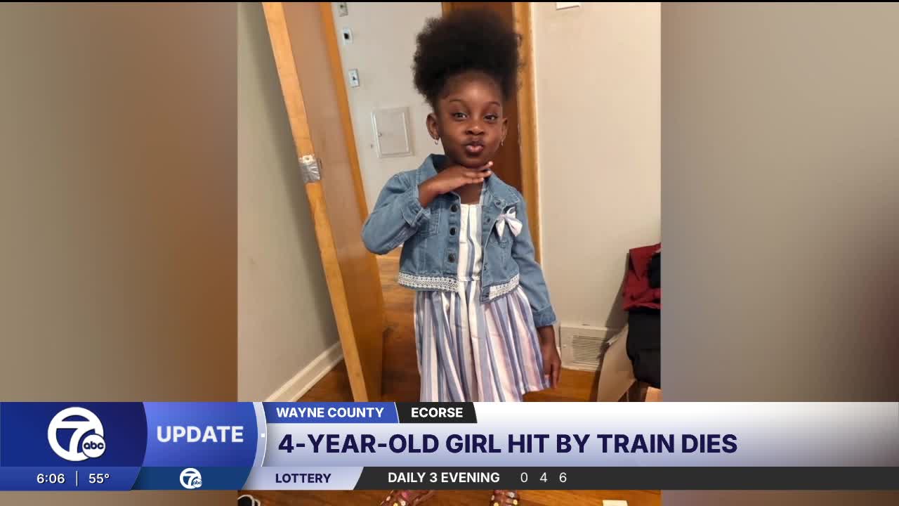 Little girl hit by train dies