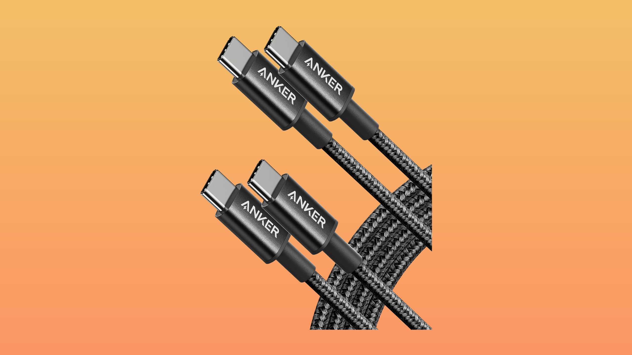2 Anker USC-C-Kabel mit bis zu 60 Watt und 1,8 Meter Länge für ...