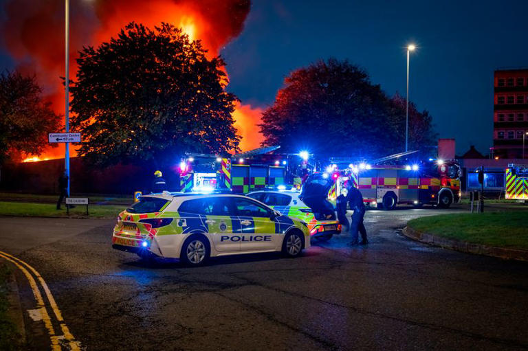 Arson probe after flames tore through derelict library in devastating ...