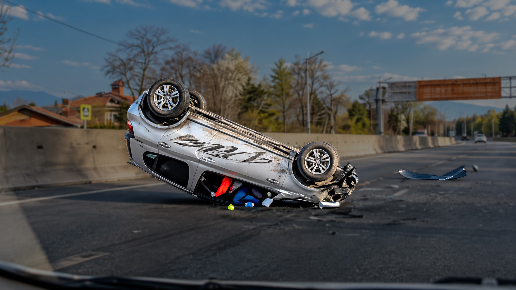 Dashcam captures a traffic crash