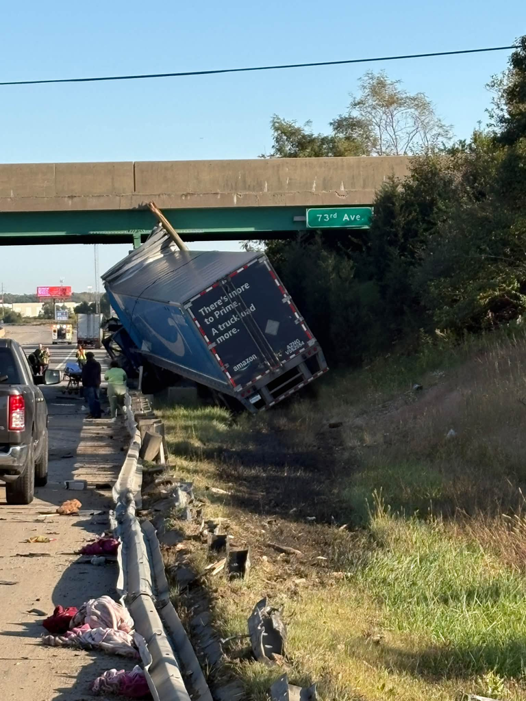 Photos: Amazon truck crash on NB I-65 sends at least 2 to hospital, ISP ...