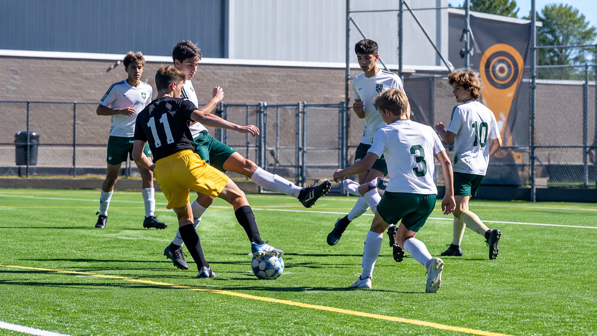 This kid takes on the entire defense alone