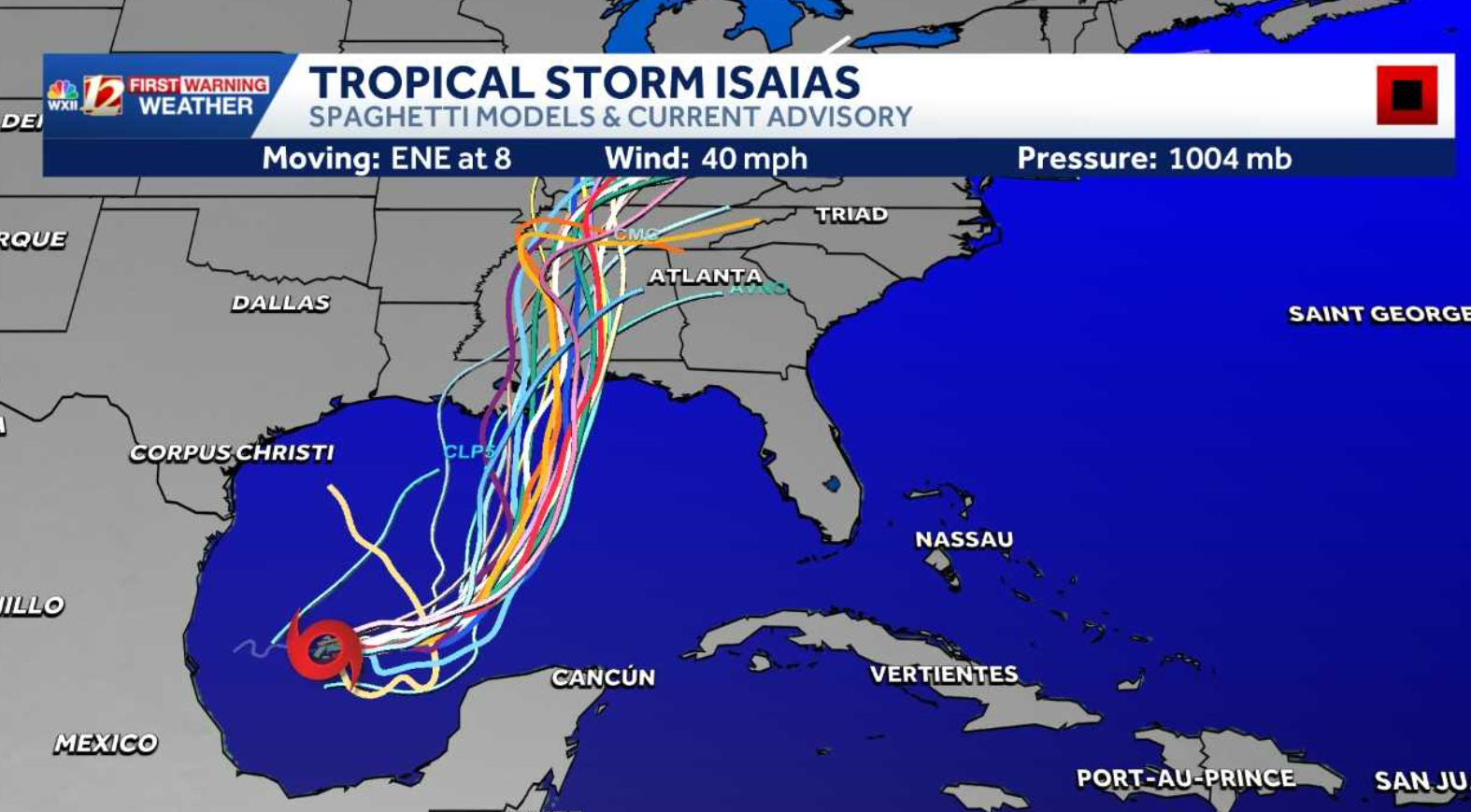 Tropical Storm Isaias | Latest maps, spaghetti models