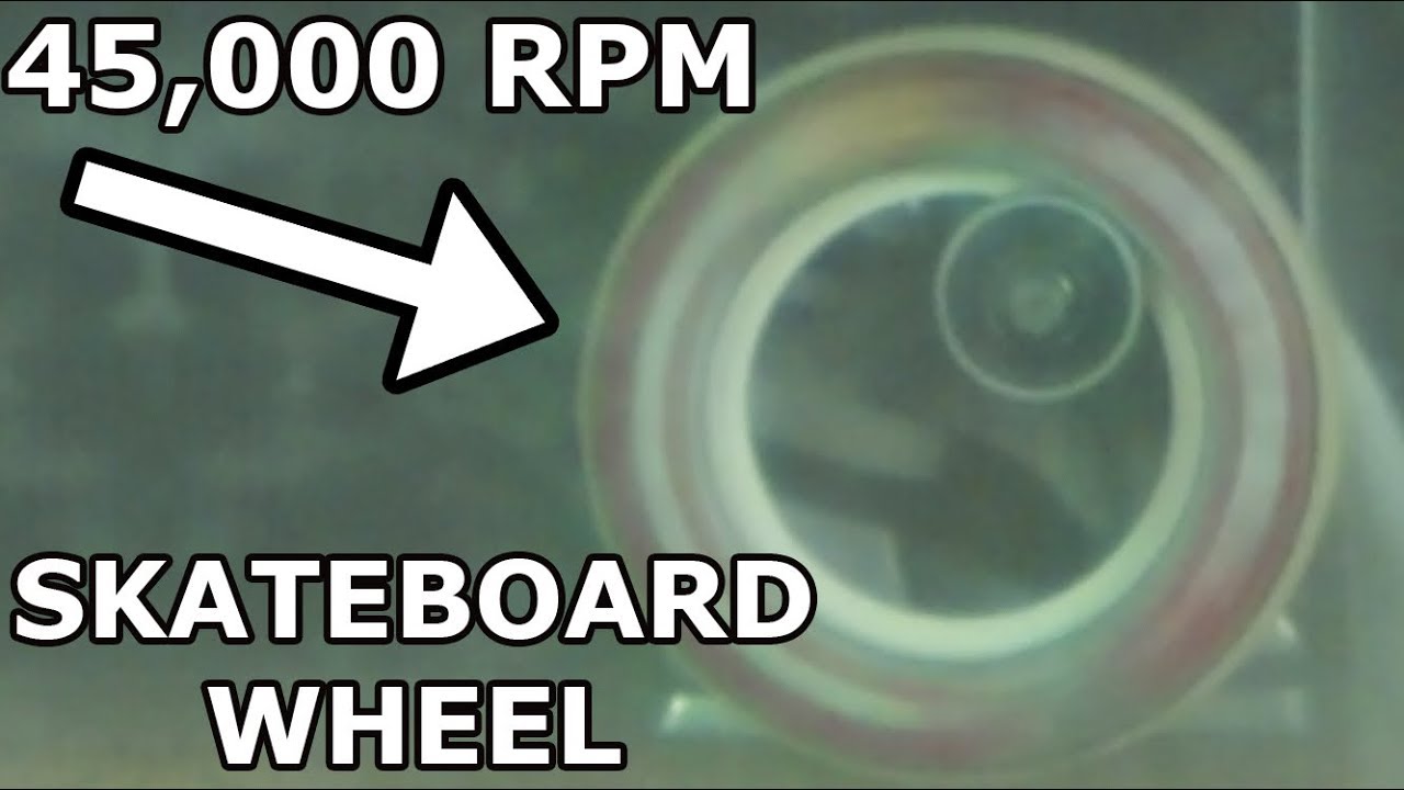 45,000 RPM exploding skateboard wheel with a 60,000 PSI waterjet cutter ...
