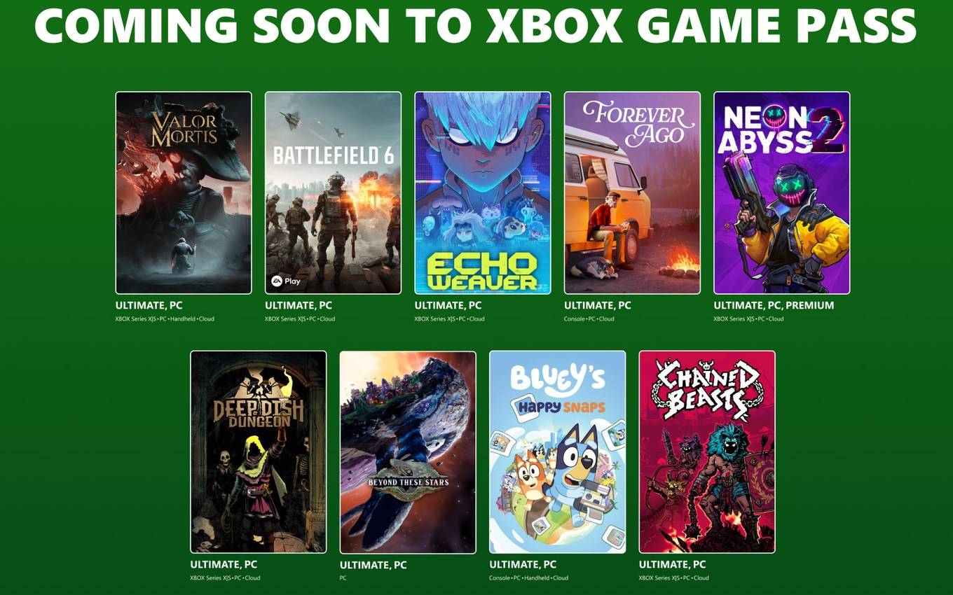 Xbox Game Pass October wave 1 adds Battlefield 6, Neon Abyss 2 and more