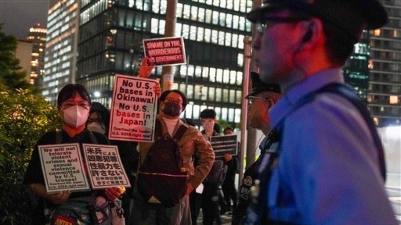 In photos protests in Tokyo after Japanese woman killed by US Marine