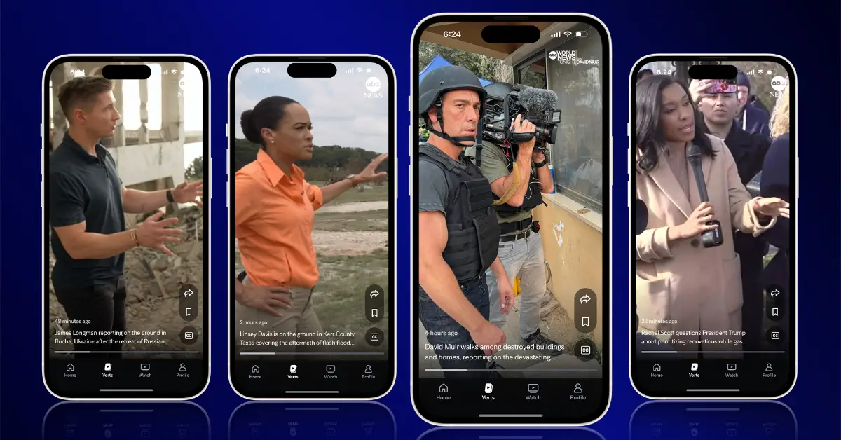 ABC News rolls out vertical video clips within mobile app