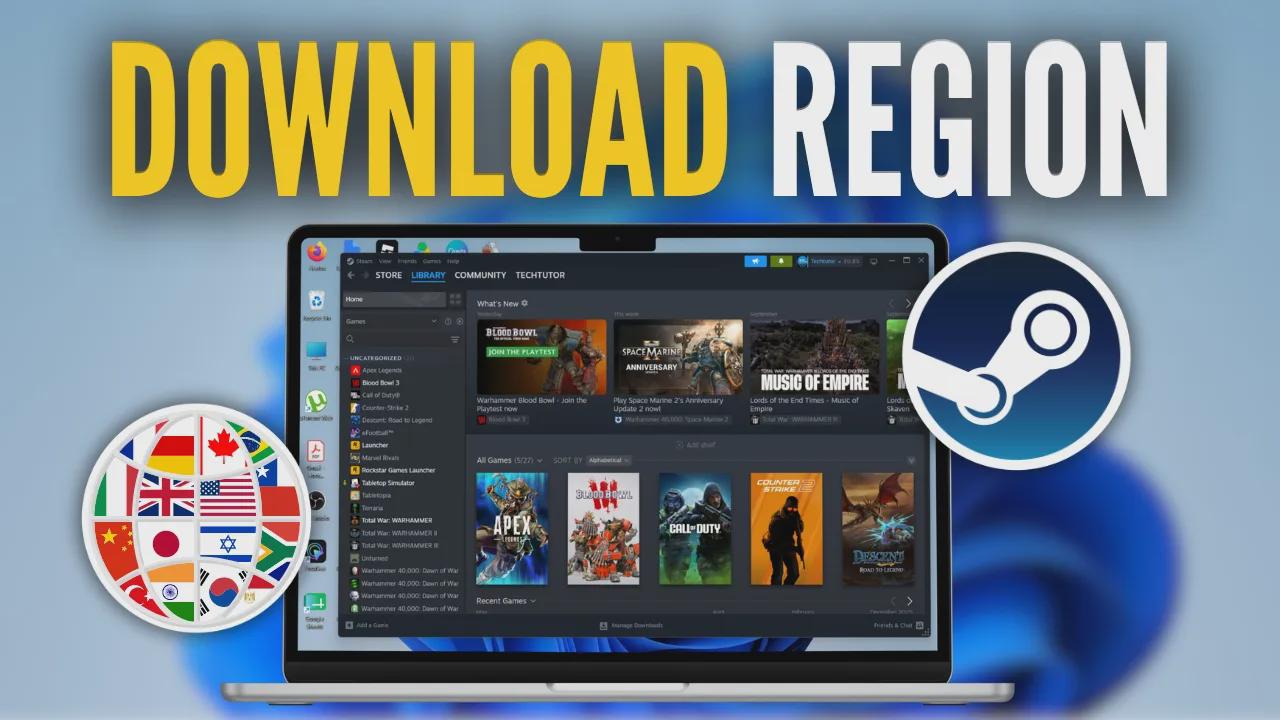 How to change Steam download region