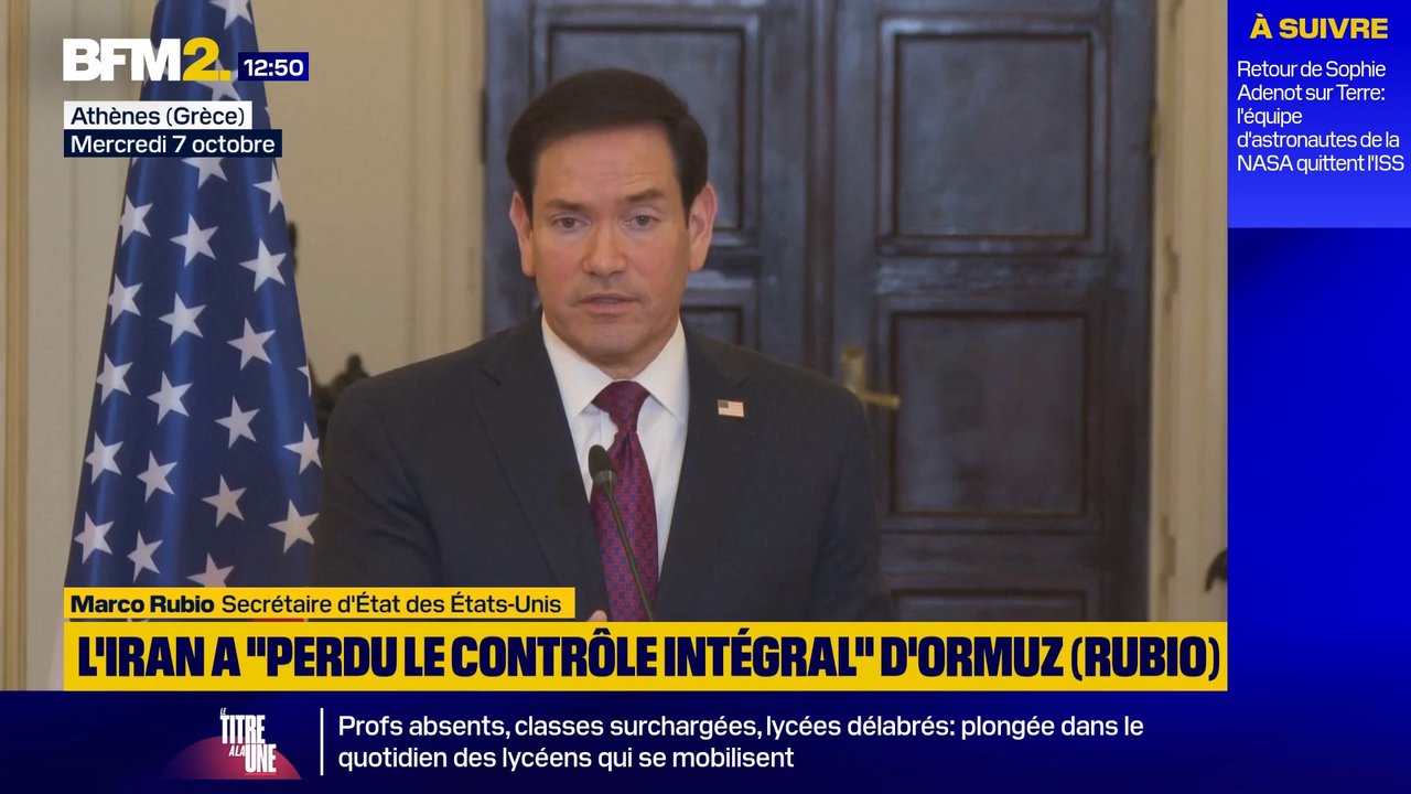 L'Iran a perdu le contrôle intégral du détroit d'Ormuz, affirme Marco ...