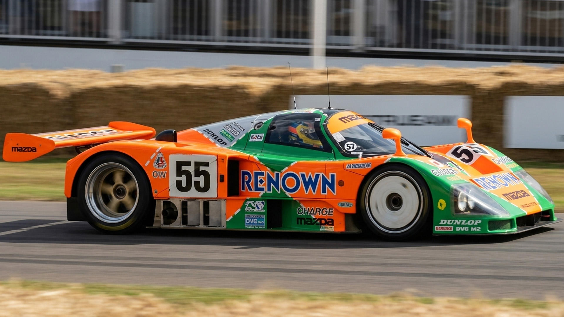 Mazda 787B shows its four rotor power at Goodwood