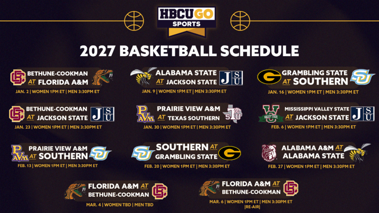 HBCU GO sets 2027 SWAC basketball schedule