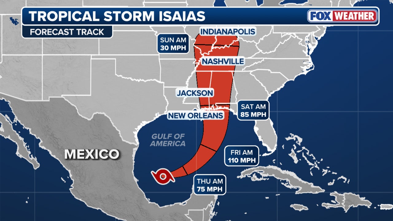 Tropical Storm Isaias projected path: tracker, spaghetti models and more
