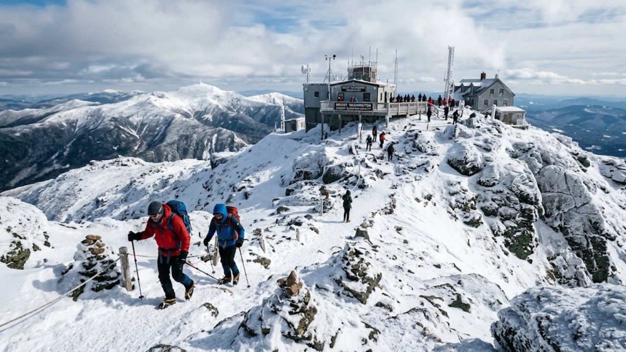 Mount Washington records first snowfall with 110 mph winds