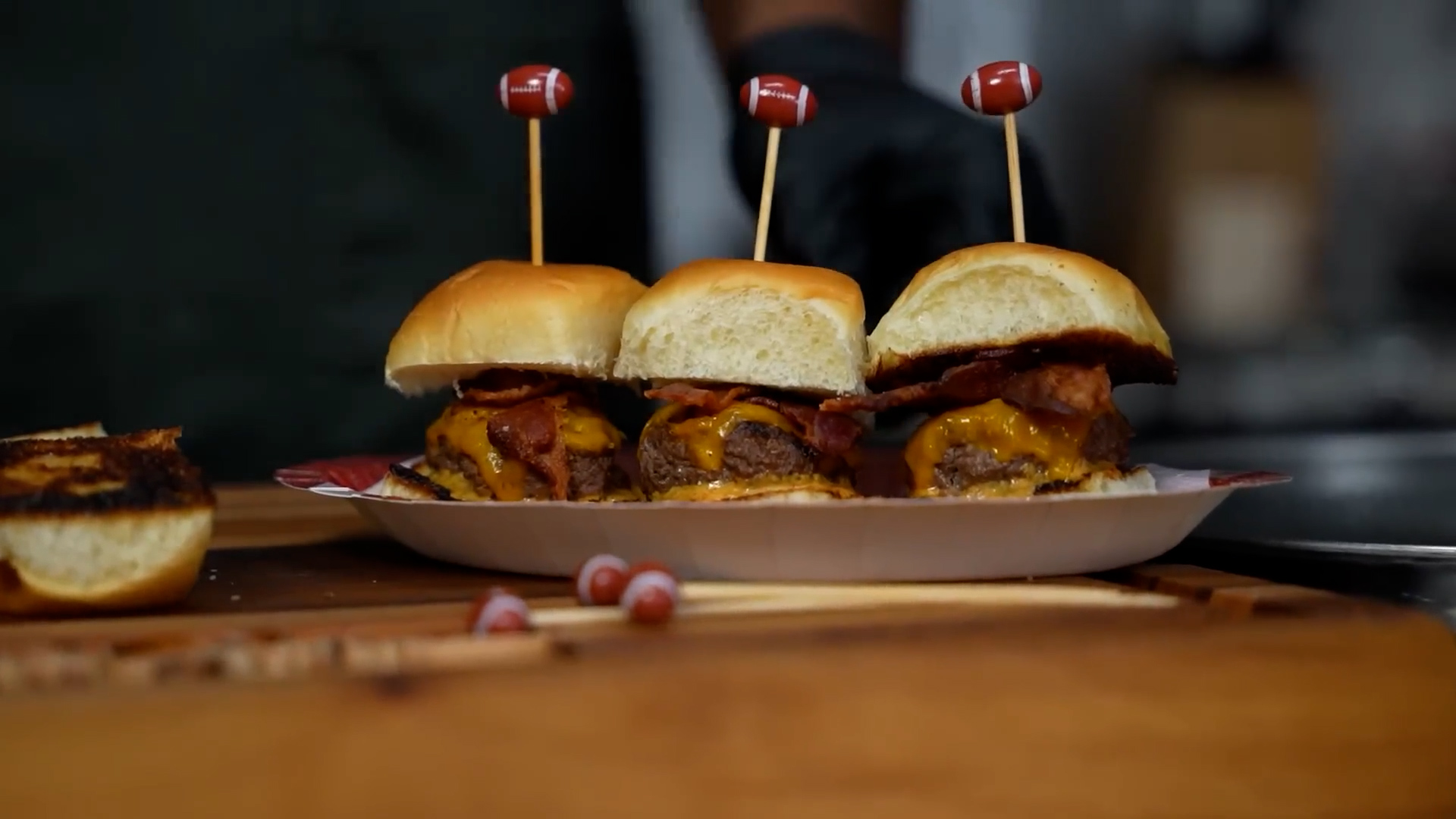 Bourbon bacon cheeseburger sliders