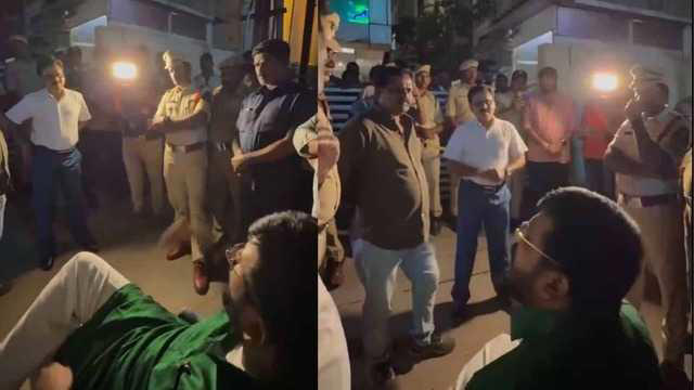 MLA Mynampally Rohith creates ruckus outside news organisation