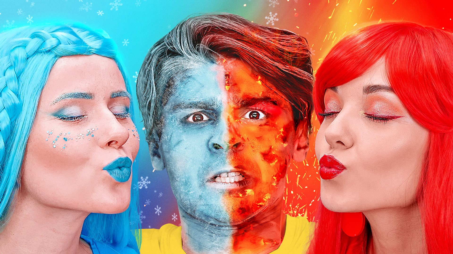 Fire vs ice girls: Epic hot and cold school challenge