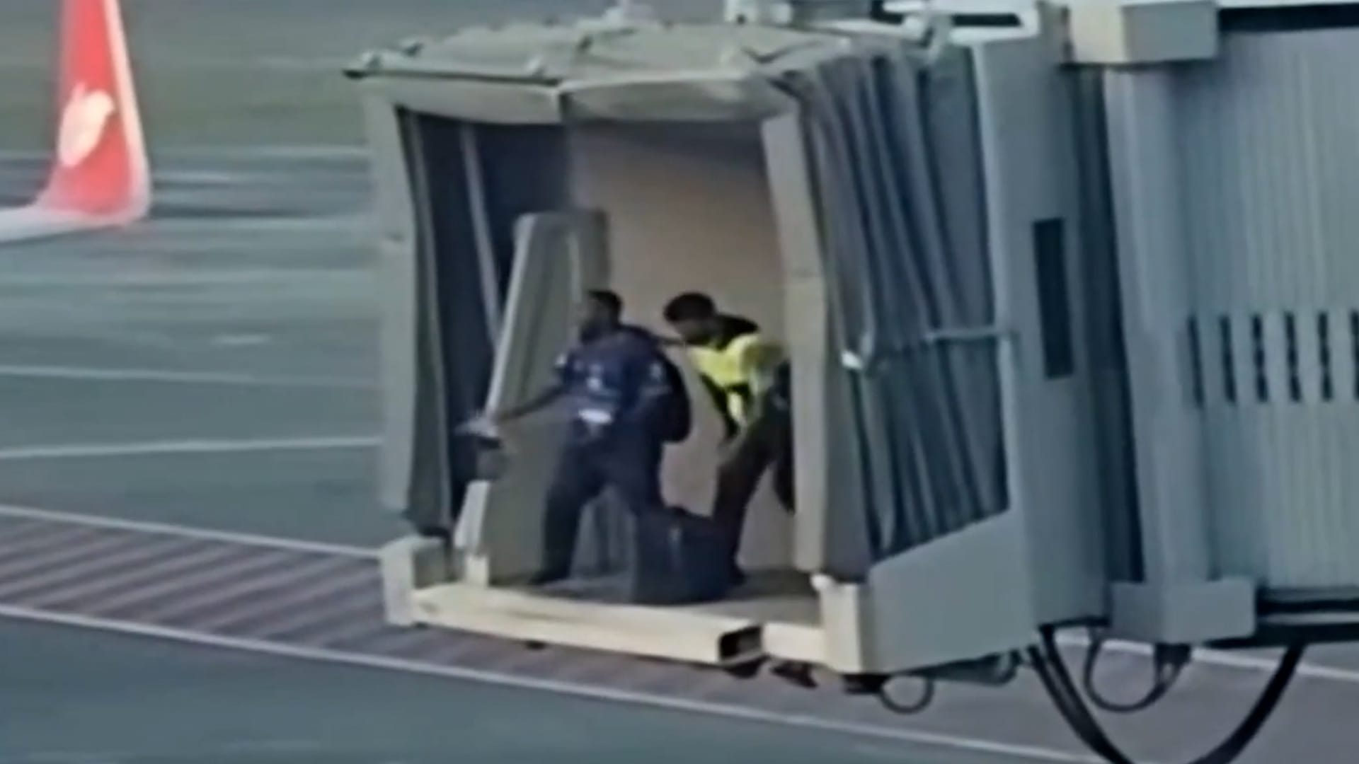 Passenger grapples with security worker after missing flight in Indonesia