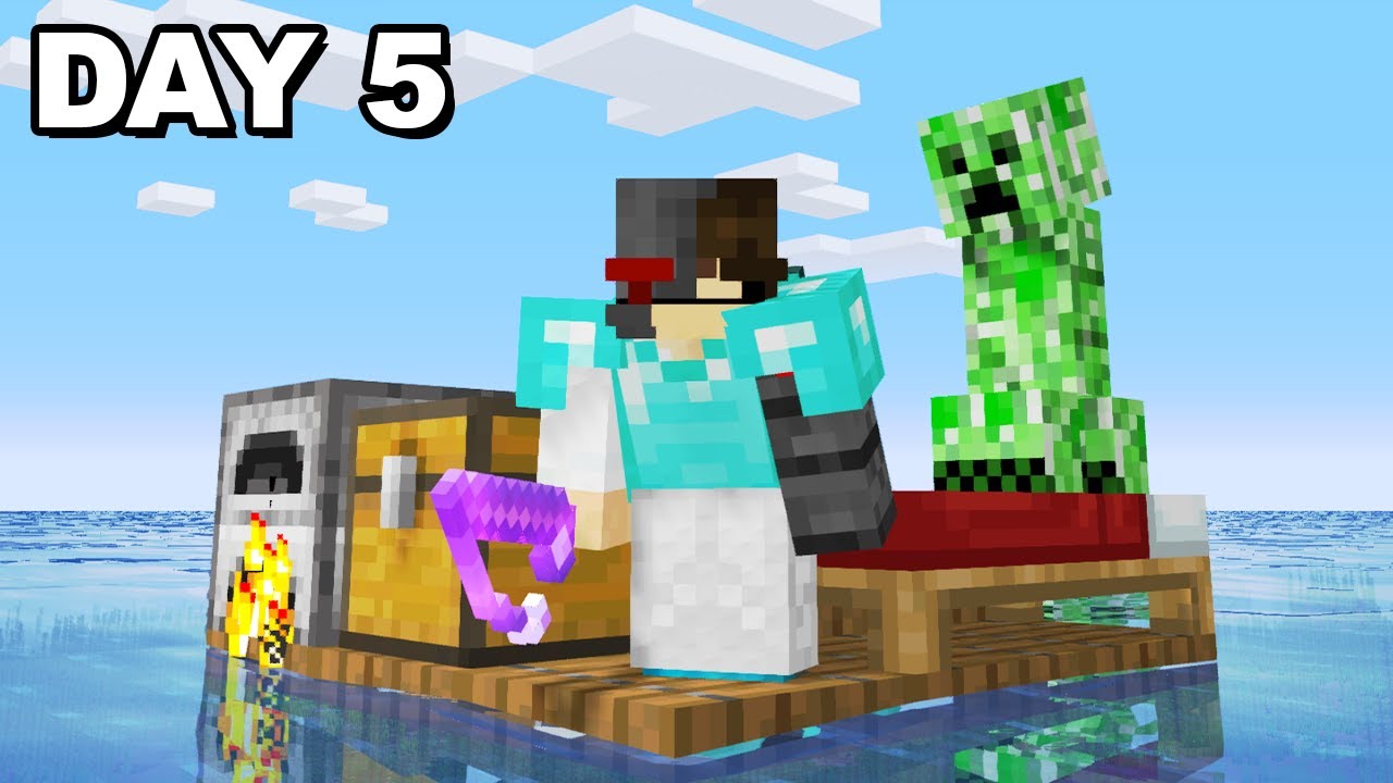 Surviving Minecraft stranded on a raft... Day 5