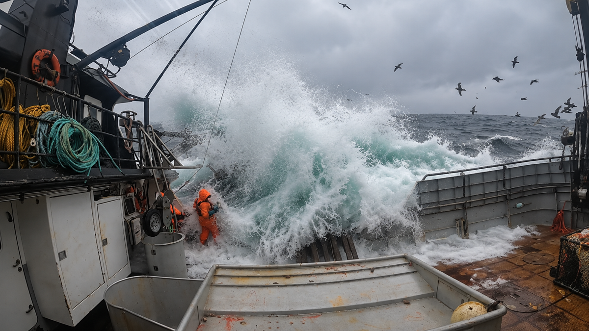 30-foot rogue wave engulfs Bering Sea crabbing boat in harrowing ...