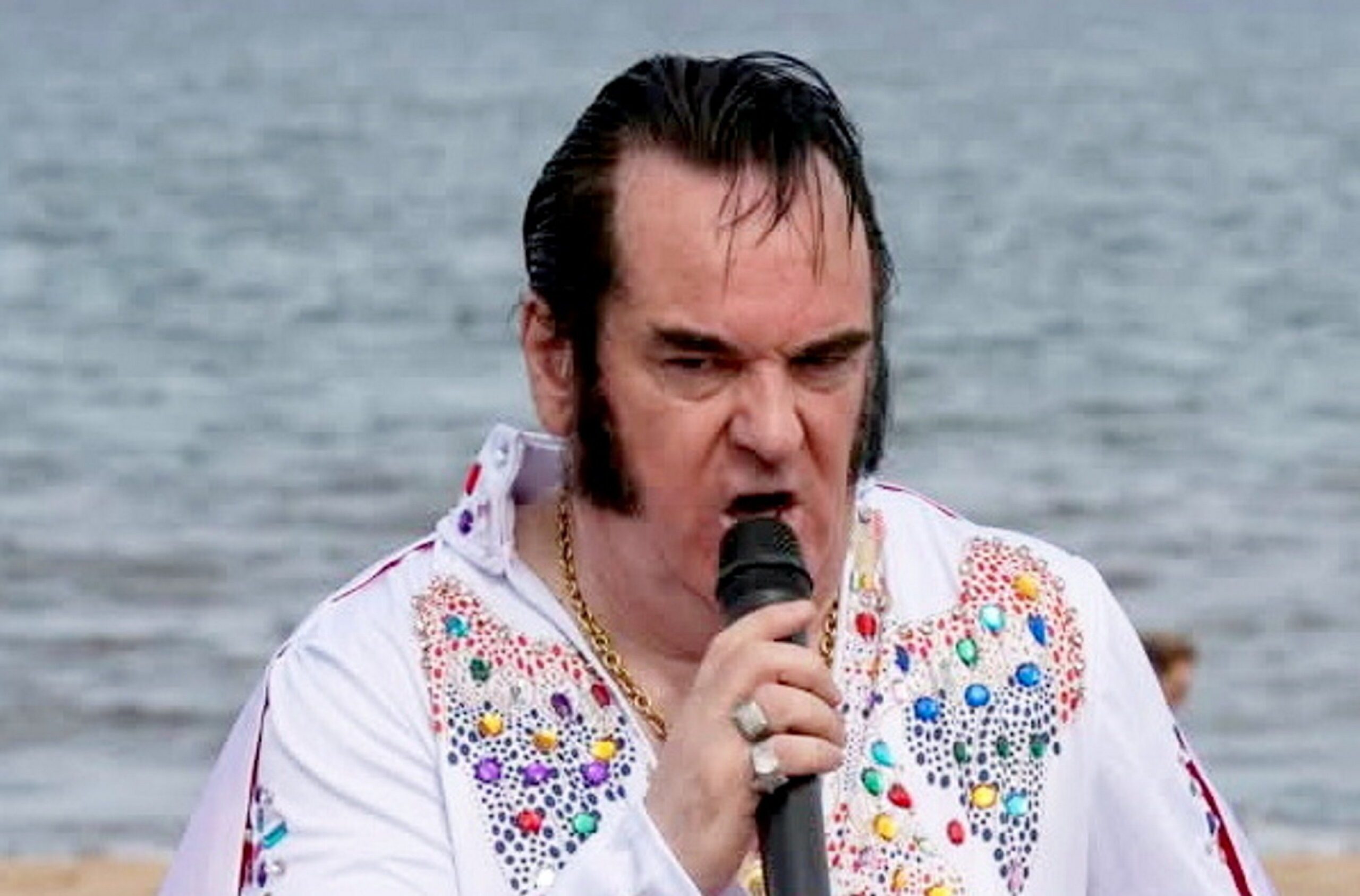 Elvis impersonator becomes viral hit after video racks up two million views