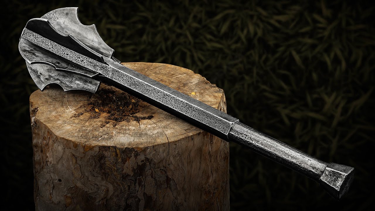 Forged medieval mace