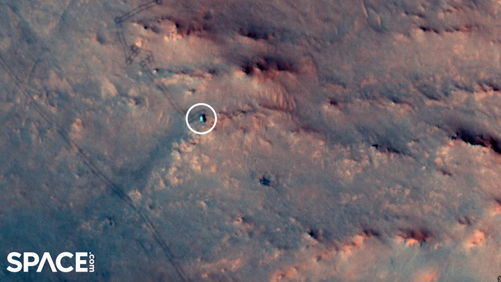 Perseverance rover spotted from space by Mars Reconnaissance Orbiter