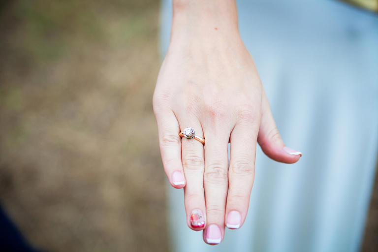Fold your middle finger under and your ring finger will not lift ...