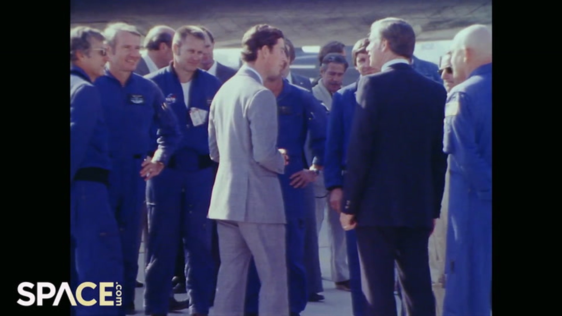 When King Charles met NASA's Space Shuttle Enterprise as the Prince of ...