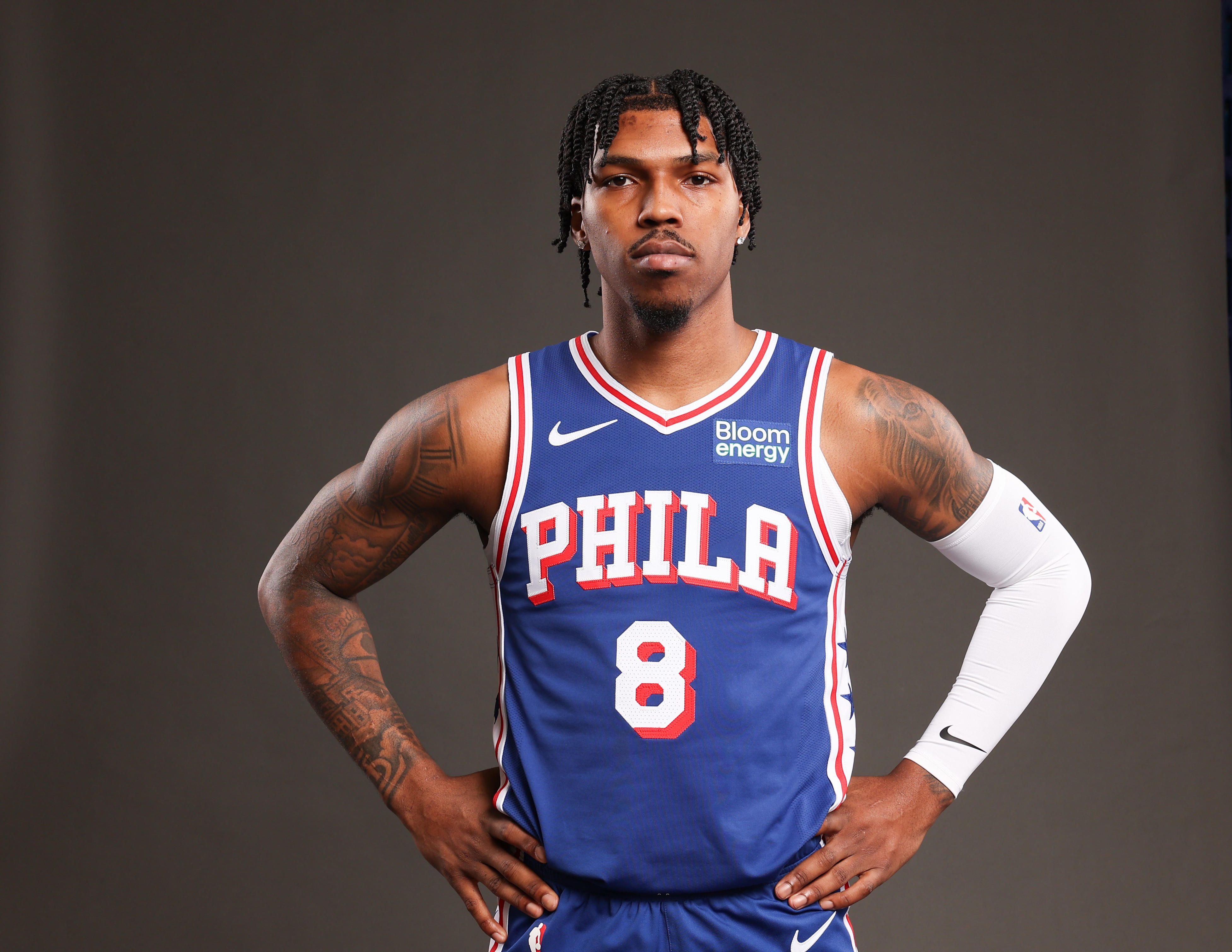 Sixers two-way guard Caleb Love discusses Tyrese Maxey, work in camp