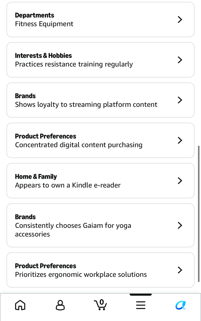 Amazon knows more than you think. How to check 'About You' page