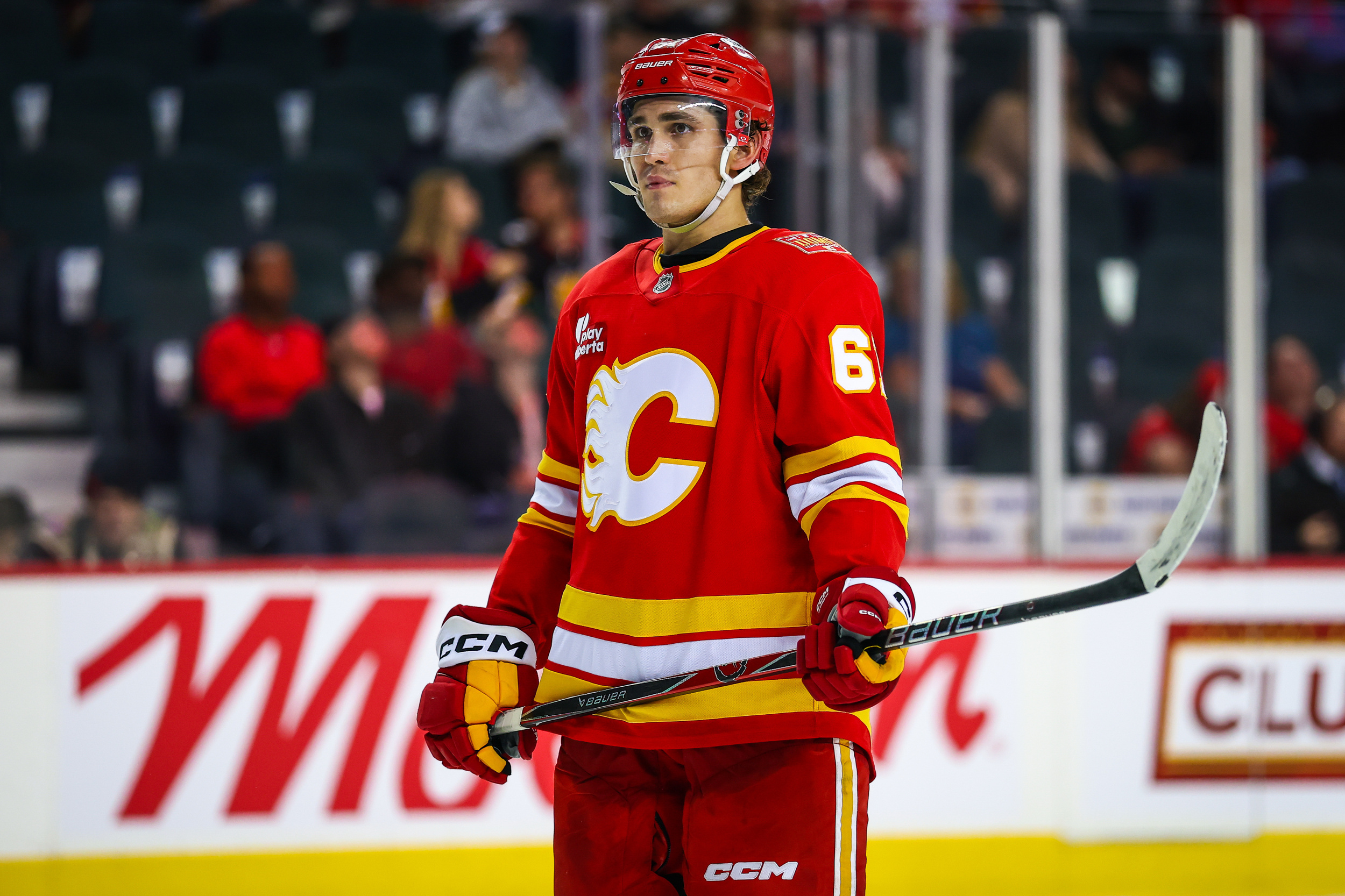 Flames roll with new forward lines following pair of AHL call-ups