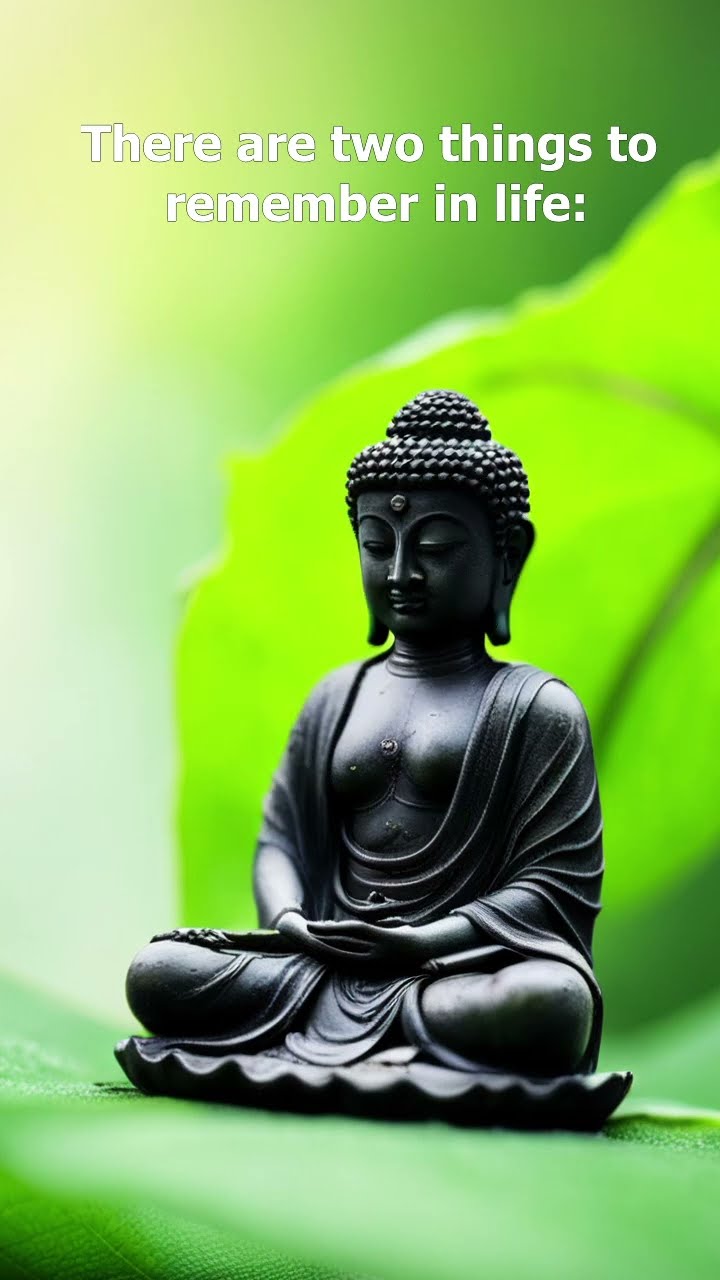 There are two things to remember in life... (Buddha quotes)